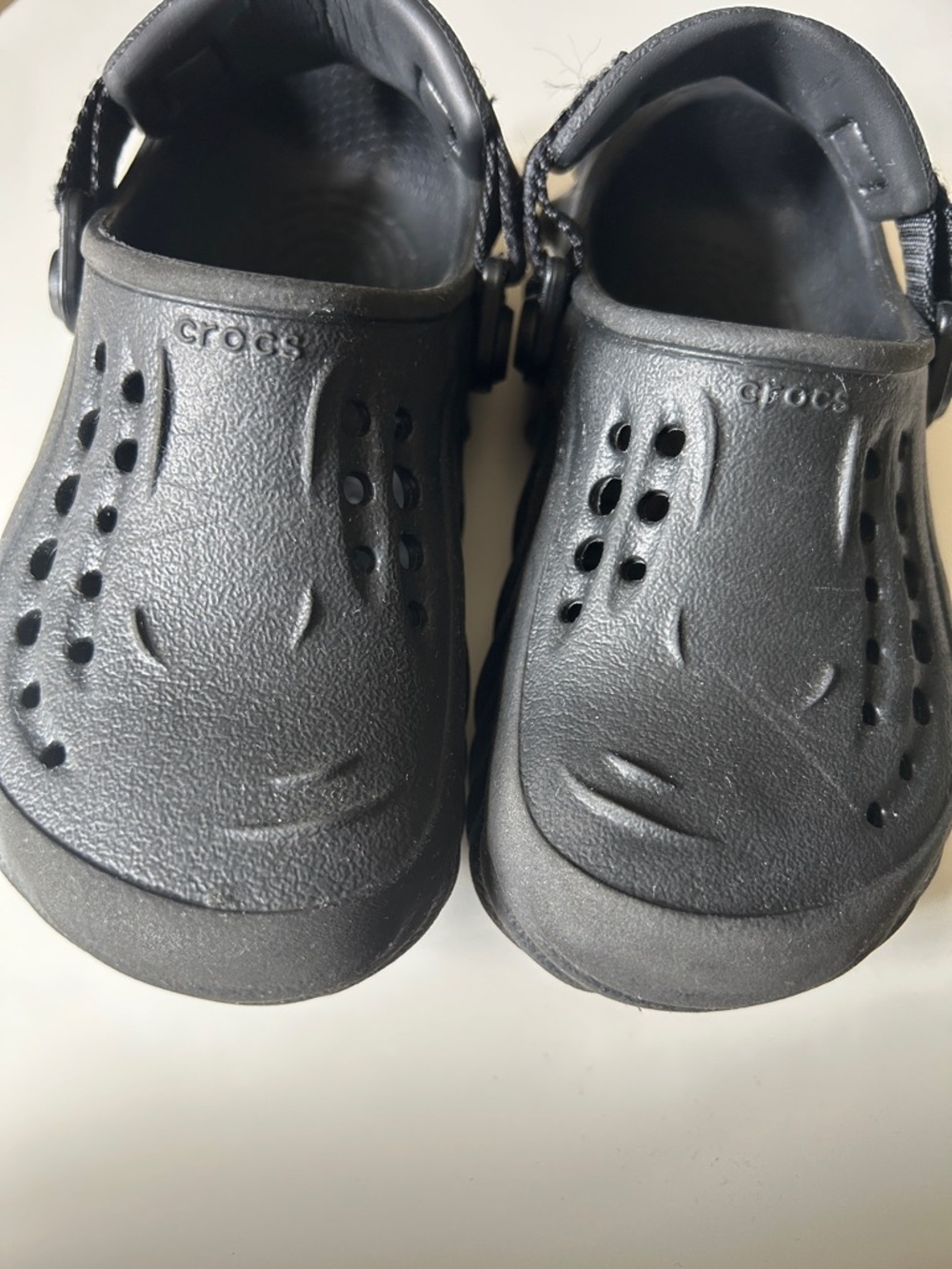 CROCS Kids Black Echo Clogs Shoes - Size 10 - Picture 6 of 9